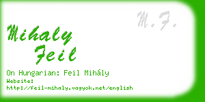 mihaly feil business card